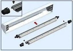 AquaRay T8 endestykker (aquabeam)